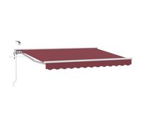 vidaXL Auvent rétractable électrique Bordeaux 3 x 2 m, Jardin et terrasse, Store électrique Moderne, Store rétractable pour Ombre extérieure avec réglage Facile
