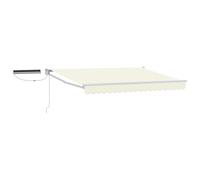 vidaXL Auvent rétractable électrique Crème 3 x 2,5 m, Store Électrique Moderne, Canopy de Jardin à Télécommande, Solutions d'Ombre Extérieures, Protection Solaire de Patio Rétractable, Écologique