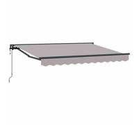 vidaXL Auvent rétractable électrique Gris Clair 2,5 x 2 m, Jardin et terrasse, auvent rétractable Moderne, abri extérieur, Toile résistante, Solution d'ombre Ajustable