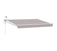 vidaXL Auvent rétractable électrique Gris clair 3 x 2,5 m, Store automatique, auvent électrique moderne, solution de protection solaire rétractable, couverture de patio en aluminium, abri extérieur, é