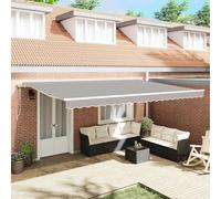 Vidaxl Auvent Rétractable Électrique Gris Clair 500 × 350 Cm
