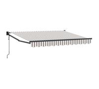 vidaXL Auvent rétractable électrique Gris clair et blanc 3 x 2,5 m 3425865