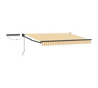 Vidaxl Auvent Rétractable Électrique Jaune Et Blanc 3,5 X 2 M
