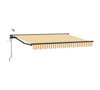 Vidaxl Auvent Rétractable Électrique Jaune Et Blanc 3 X 2,5 M