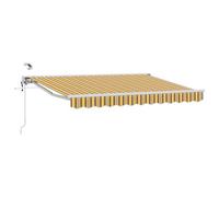 Vidaxl Auvent Rétractable Électrique Jaune Et Gris 3 X 2,5 M