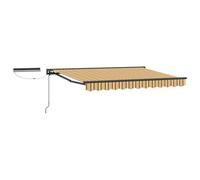 vidaXL Auvent rétractable électrique Jaune, Gris, Anthracite 3 x 2 m, Couverture de terrasse extérieure, auvent électrique rétractable Moderne, Protection Polyvalente, résistant aux intempéries