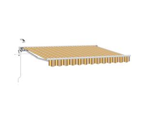 vidaXL Auvent rétractable électrique Jaune, Gris et Blanc 2,5 x 2 m