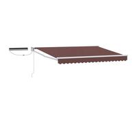 Vidaxl Auvent Rétractable Électrique Marron 3,5 X 2,5 M