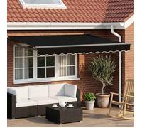 Vidaxl Auvent Rétractable Électrique Noir 3 X 2,5 M