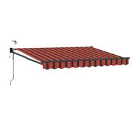 vidaXL Auvent rétractable électrique Orange et marron 3 x 2,5 m, Store automatique, auvent électrique moderne, solution de protection solaire rétractable, couverture de patio en aluminium, abri extéri