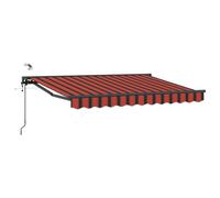 Vidaxl Auvent Rétractable Électrique Orange Et Noir 3 X 2,5 M