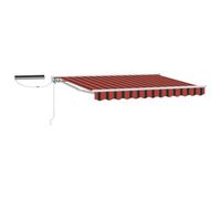 vidaXL Auvent rétractable électrique Orange, Noir et Blanc 3,5 x 2 m, Couverture de terrasse extérieure, auvent électrique rétractable Moderne, Protection Polyvalente, résistant aux intempéries
