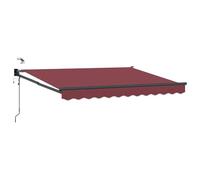 vidaXL Auvent rétractable électrique Rouge bordeaux 3,5 x 2,5 m, Store automatique, auvent électrique moderne, solution de protection solaire rétractable, couverture de patio en aluminium, abri extéri