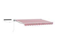 vidaXL Auvent rétractable électrique Rouge et Blanc 3 x 2,5 m