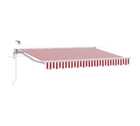 vidaXL Auvent rétractable électrique Rouge et Blanc 3 x 2,5 m