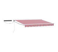 Vidaxl Auvent Rétractable Électrique Rouge Et Blanc 3 X 2,5 M