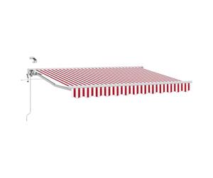 vidaXL Auvent rétractable électrique Rouge et Blanc 3 x 2,5 m