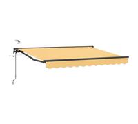 vidaXL Pare-Soleil Extensible Électriquement Sable 5 × 3,5 m, Jardin et Terrasse, Parasol En Bois Moderne, Ombrage Électrique, Parasol Réglable, Résistant Aux Intempéries