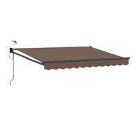 vidaXL Auvent rétractable électrique Taupe 100% Polyester et Aluminium, Auvent électrique Automatique, Moderne, rétractable, avec LED, abri extérieur, Ombre Fonctionnelle