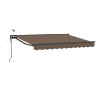 vidaXL Auvent rétractable électrique Taupe 5 × 3,5 m, Jardin et terrasse, auvent rectangulaire Moderne, Ombre électrique, Parasol étanche, Solution extérieure