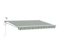 Vidaxl Auvent Rétractable Électrique Vert Et Blanc 3 X 2,5 M
