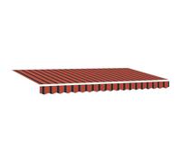 vidaXL Auvent rétractable extérieur Orange Noir, Cadre Anthracite, 3,5 x 2 m, en Polyester, alu Peint, résistant à l'eau, résistant aux UV, ne se décolore Pas, Bras réglables manuels, monté au Mur, o