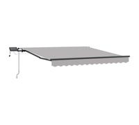 vidaXL Store rétractable Manuel avec LED Gris Clair 300x250 cm, Tissu de Remplacement pour Store 3x2,5 m Cadre Gris Clair