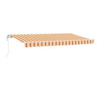 vidaXL Auvent Rétractable Jaune 400 x 200 cm Tissu, Jardin et terrasse, Store rétractable rectangulaire, Protection Solaire extérieure, Couverture résistante aux intempéries, auvent Tendance