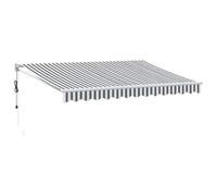 vidaXL Auvent rétractable Jaune avec Cadre Blanc 3,5 x 2,5 m