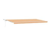 vidaXL Auvent Rétractable Jaune et Orange 600 × 300 cm, Auvent Télescopique Ajustable, Moderne, Résistant, Protection UV, Idéal pour Jardin et Extérieur
