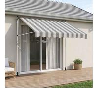 vidaXL Auvent rétractable manuel Anthracite et blanc 250 cm 42037026