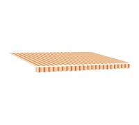 vidaXL Auvent rétractable Manuel avec LED Jaune et Orange 450X300 cm Ombre de Patio Canopy de Jardin Ombre d'été Ombre Solaire extérieure Remplacement pour