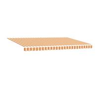 Vidaxl Auvent Rétractable Manuel Avec Led Jaune Et Orange 500x350 Cm