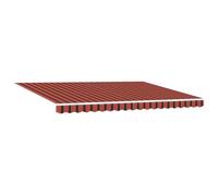 vidaXL Auvent rétractable Manuel avec LED Orange et Marron 450x350 cm