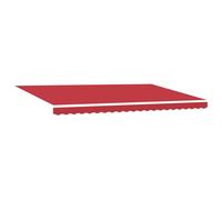 Auvent Rétractable Manuel Vidaxl Avec Led Rouge 500x300 Cm, Tissu De Remplacement Pour Auvent Vidaxl 5x3 M Rouge