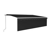 vidaXL Auvent rétractable manuel avec store 5x3 m Anthracite