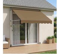 vidaXL Auvent rétractable Manuel Beige 250 cm