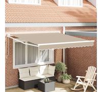 Vidaxl Auvent Rétractable Manuel Beige 300x250 Cm, Tissu De Rechange Pour Auvent Vidaxl Pour Cadre De 3x2.5 M Beige