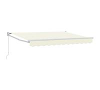 vidaXL Auvent rétractable Manuel Crème 2,5 x 2 m, Toile rétractable Moderne, Option d'ombre extérieure, auvent UV, abri de Patio Fonctionnel pour l'été