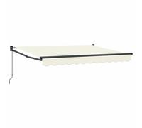vidaXL Auvent rétractable Manuel Crème 3 x 2 m, Toile rétractable Moderne, Option d'ombre extérieure, auvent UV, abri de Patio Fonctionnel pour l'été