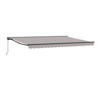 Vidaxl Auvent Rétractable Manuel Gris Clair 4 × 3,5 M