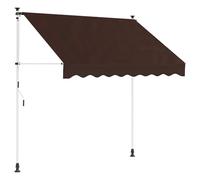 vidaXL Auvent rétractable Manuel Marron 250 cm