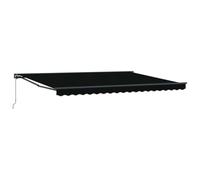Vidaxl Auvent Rétractable Manuel Noir 450x300 Cm
