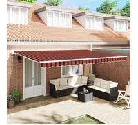 vidaXL Auvent Rétractable Manuel Orange et Marron 500x300 cm 3331219