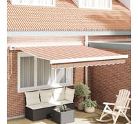 Vidaxl Auvent Rétractable Manuel Rayé Multicolore 350x250 Cm