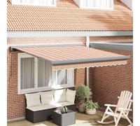 Vidaxl Auvent Rétractable Manuel Rayé Multicolore 350x250 Cm