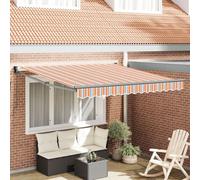 Vidaxl Auvent Rétractable Manuel Rayé Multicolore 350x250 Cm