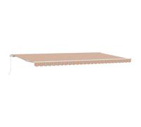 vidaXL Auvent rétractable Manuel Rayé Orange 600X300 cm Résistant aux Intempéries Ombres pour Couverture de Patio Balcon Facile à Installer Ombre Ajustable Ombre Jardin Protection Solaire