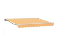vidaXL Auvent rétractable Manuel Sable 4,5 × 3,5 m, Auvent rétractable rectangulaire Moderne, Solution d'ombre pour patios, balcons, Jardins, résistant et Ajustable