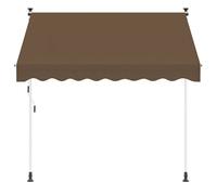 Vidaxl Auvent Rétractable Manuel Taupe 350 Cm